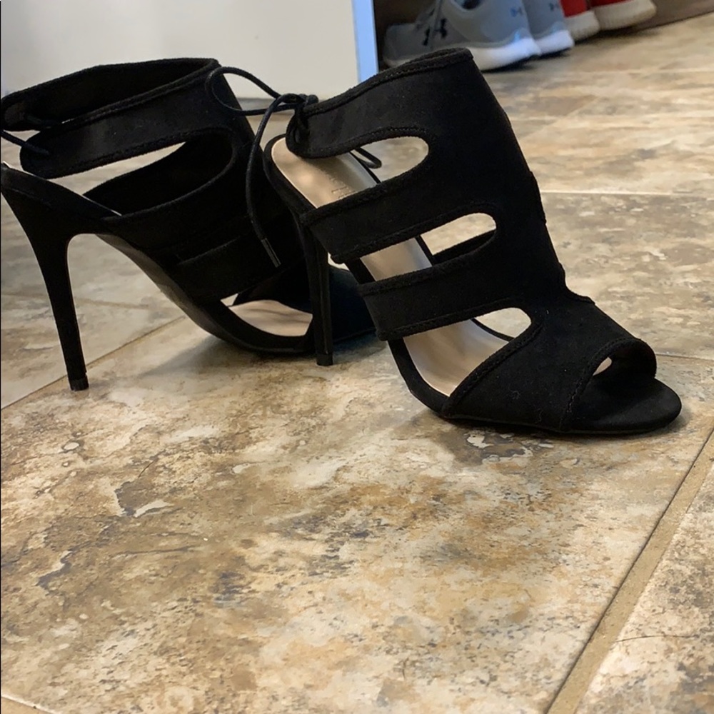 Charlotte Russe black, strapping heels